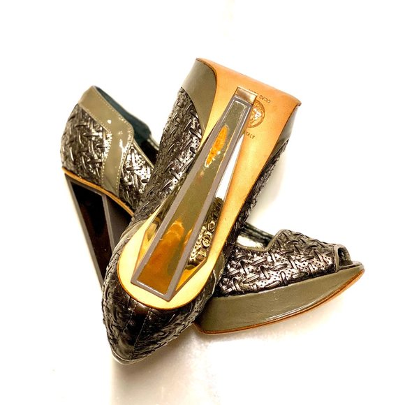 Authentic ⭐Versace Peep Toe Pumps - Picture 5 of 8